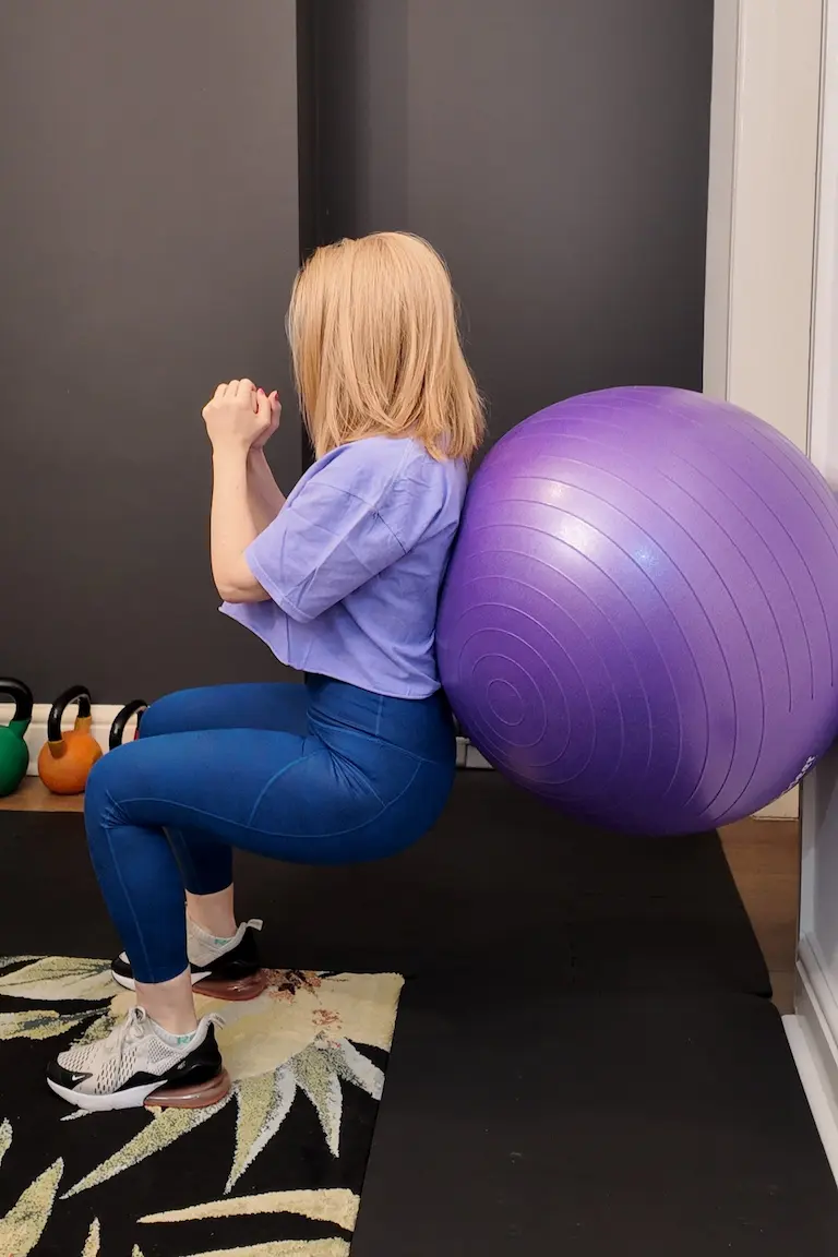 Stability Ball Wall Squat